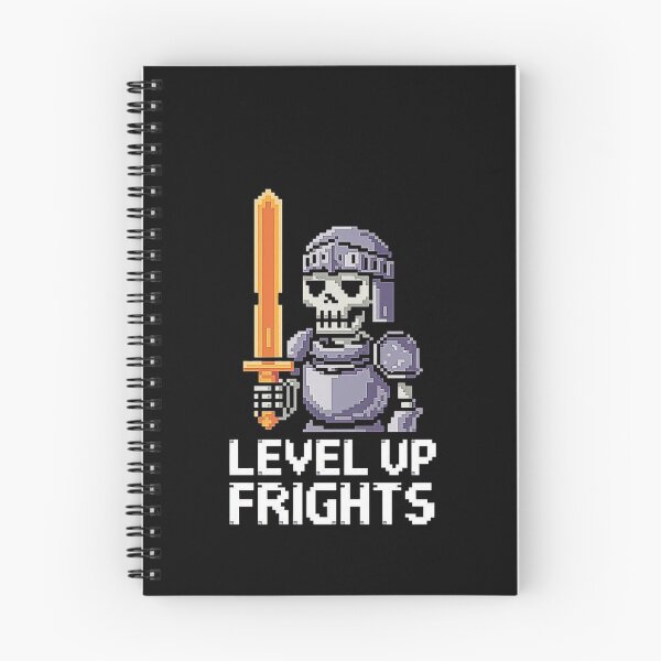 Item preview, Pixel Skeleton Knight Warrior with Fiery Sword for Gamers designed and sold by love3617.