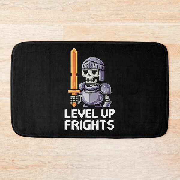 Item preview, Pixel Skeleton Knight Warrior with Fiery Sword for Gamers designed and sold by love3617.