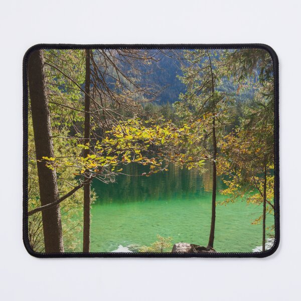 Item preview, Hochkalter mountain massif with forest and rocks at Hintersee in autumn, Ramsau designed and sold by Torsten  Krüger.