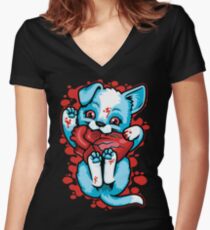 Puppy Love Women's Fitted V-Neck T-Shirt