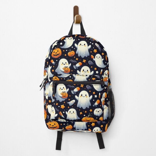 Item preview, Spooky yet sweet Halloween pattern showcasing smiling ghosts, pumpkins, and candy for Halloween lovers. designed and sold by HeeShirt.