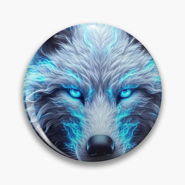 Item preview, Ice Wolf Face Scary Eyes Blue Skin  designed and sold by Yas_oma.