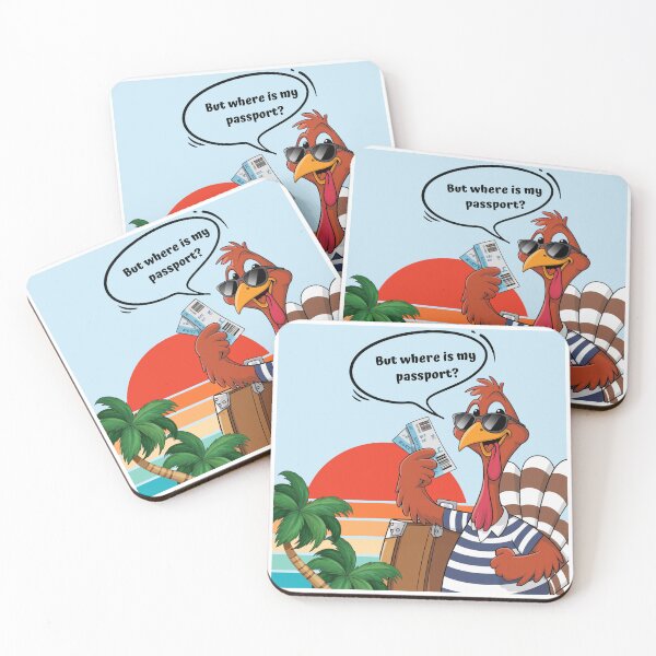 Item preview,  Funny Thanksgiving  VacationTurkey Passport designed and sold by KolorellaS.