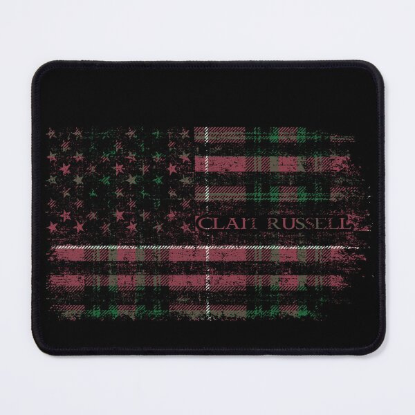 Item preview, Clan Russell Maroon Scottish tartan US flag kilt Scotland designed and sold by Clan1093.