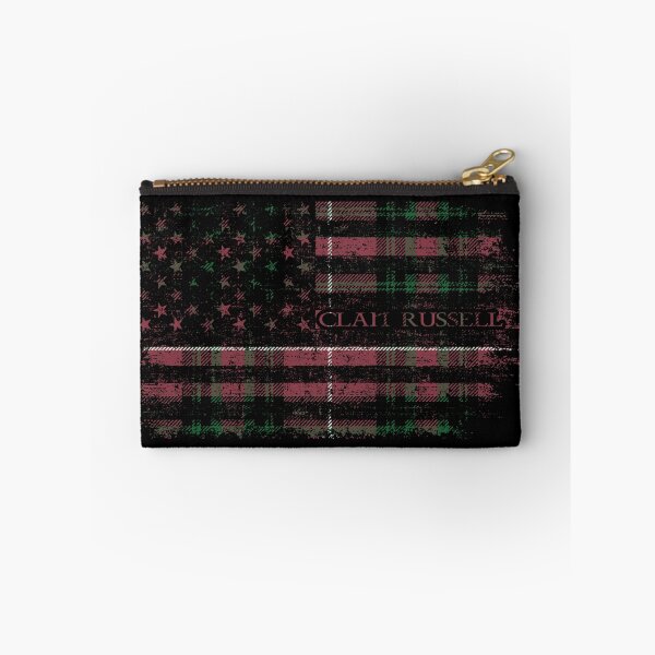 Artikelvorschau, Clan Russell Maroon Schottischer Tartan US-Flagge Kilt Schottland entworfen und verkauft von Clan1093.