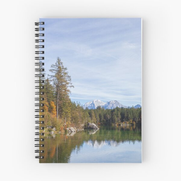 Item preview, Hoher Göll mountain massif with forest at Hintersee in autumn, Ramsau designed and sold by Torsten  Krüger.