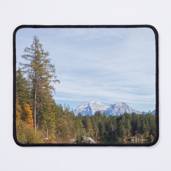 Item preview, Hoher Göll mountain massif with forest at Hintersee in autumn, Ramsau designed and sold by Torsten  Krüger.