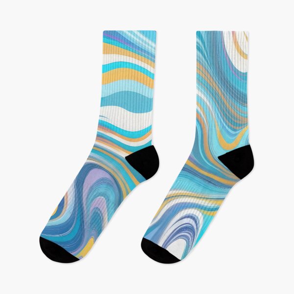 Item preview, Groovy Liquid Pastel Swirls Abstract Lines Pattern Modern Retro Art 1 of 4 designed and sold by Beachy.
