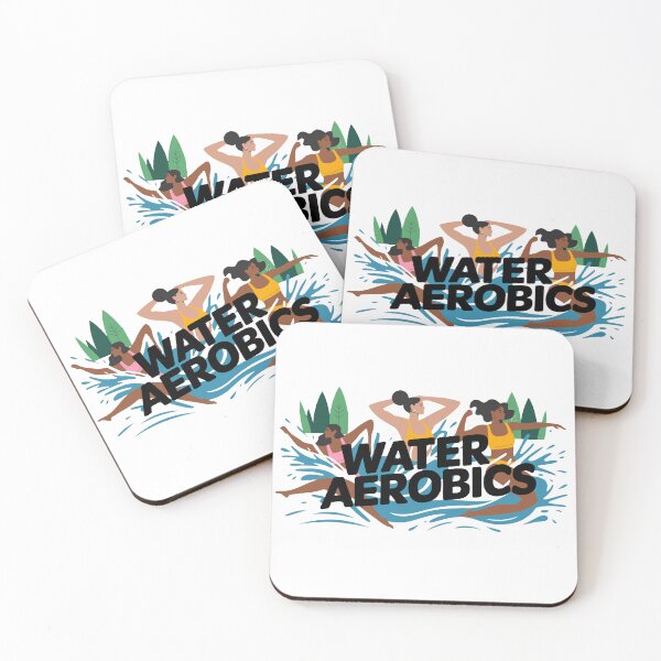 Item preview, Dynamic Water Aerobics Illustration - Aquatic Fitness designed and sold by ObjCrea123.