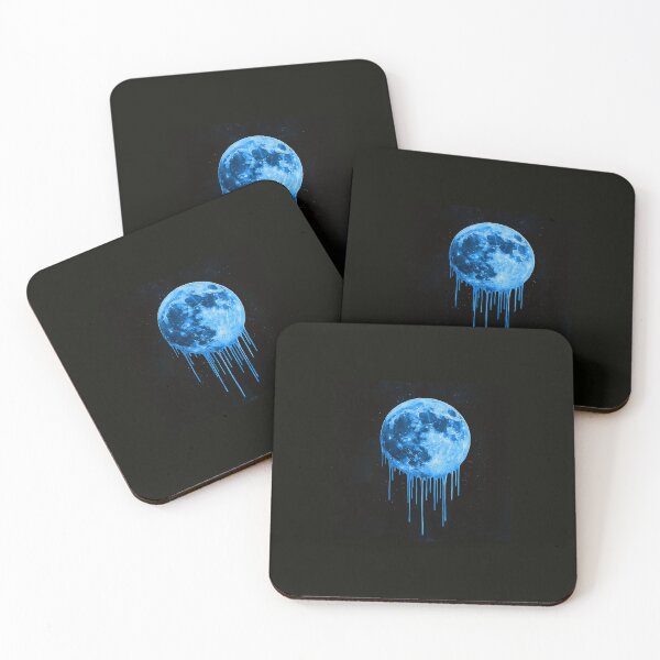Aperçu de l'œuvre La lune bleue fond créée et vendue par KUDIMOJISE.