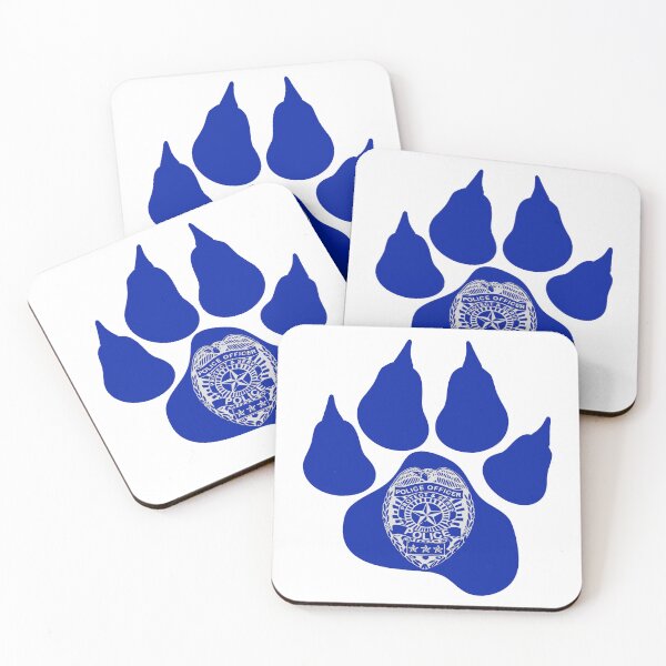 Item preview, Blue Paw with Police Batch; designed and sold by StickerApe.