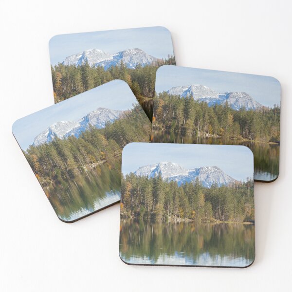 Item preview, Hoher Göll mountain massif with forest at Hintersee in autumn, Ramsau designed and sold by Torsten  Krüger.
