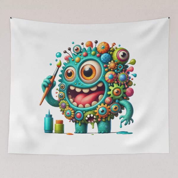 Item preview, Funny Alien-looking Monster designed and sold by pinkycherry.