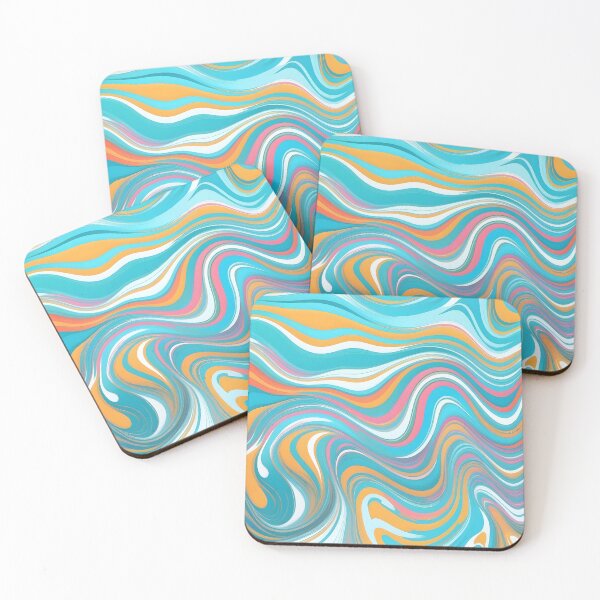 Item preview, Groovy Liquid Pastel Swirls Abstract Lines Pattern Modern Retro Art 2 of 4 designed and sold by Beachy.