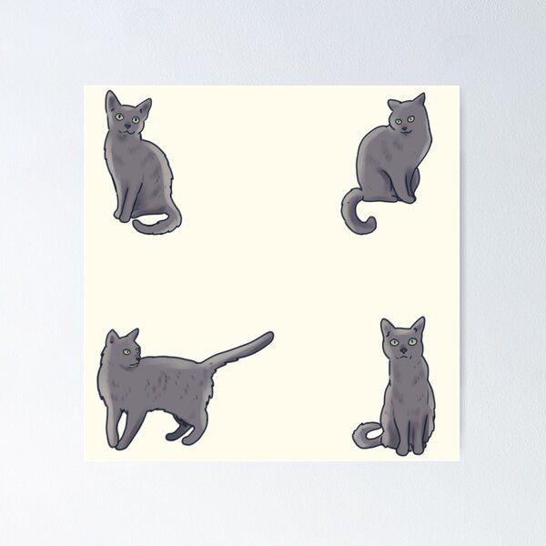 Item preview, Cute Russian Blue cat  designed and sold by Artofmayara.
