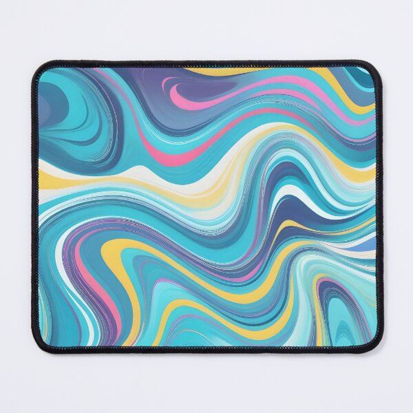 Item preview, Groovy Liquid Pastel Swirls Abstract Lines Pattern Modern Retro Art 3 of 4 designed and sold by Beachy.