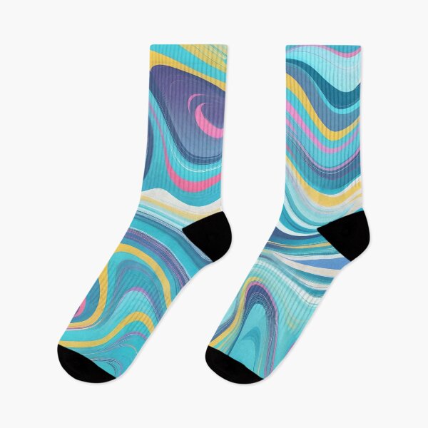 Item preview, Groovy Liquid Pastel Swirls Abstract Lines Pattern Modern Retro Art 3 of 4 designed and sold by Beachy.