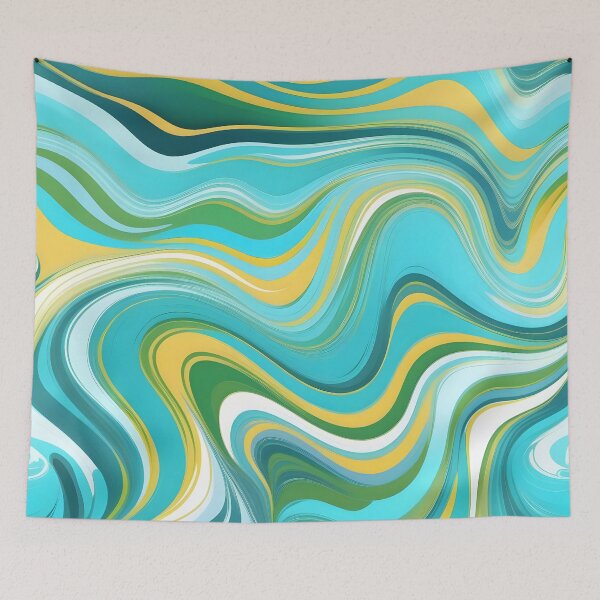Item preview, Groovy Liquid Pastel Swirls Abstract Lines Pattern Modern Retro Art 4 of 4 designed and sold by Beachy.