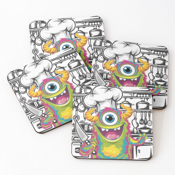 Item preview, Funny Chef Alien-looking Monster designed and sold by pinkycherry.