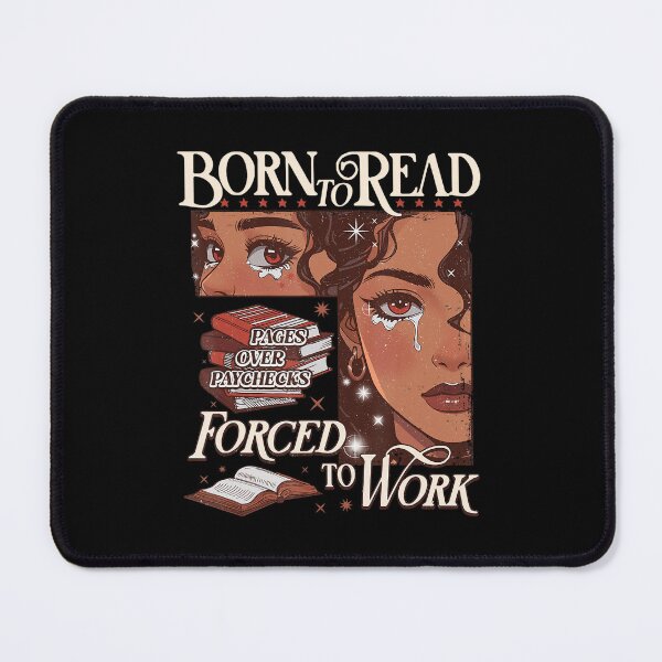 Item preview, Born To Read Forced To Work Retro Bookish Black Girl designed and sold by LoveMingle.