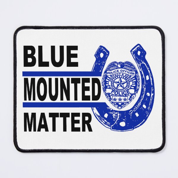 Item preview, Blue Mounted Live Matter; Police Horse; designed and sold by StickerApe.
