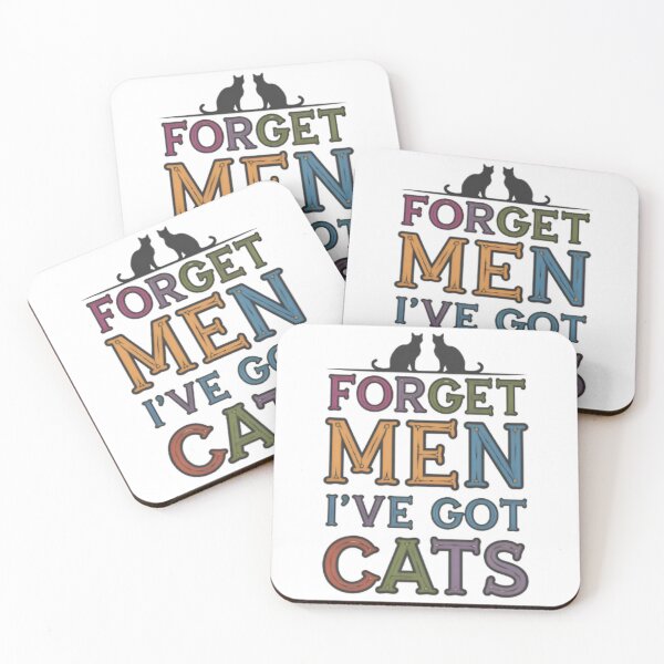 Item preview, Forget Men, I've Got Cats - Funny Cat Lover Design designed and sold by PrintDesign-Hub.