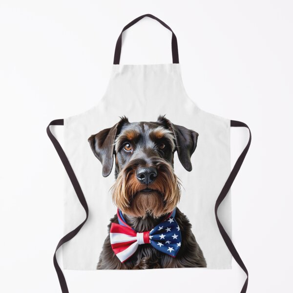 Item preview, Funny cool Giant Schnauzer dog wearing a USA flag bow tie designed and sold by LazyOwlStore.