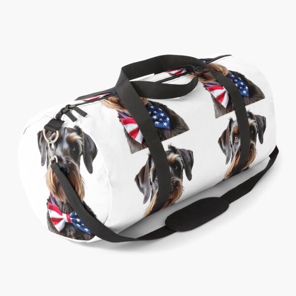 Item preview, Funny cool Giant Schnauzer dog wearing a USA flag bow tie designed and sold by LazyOwlStore.