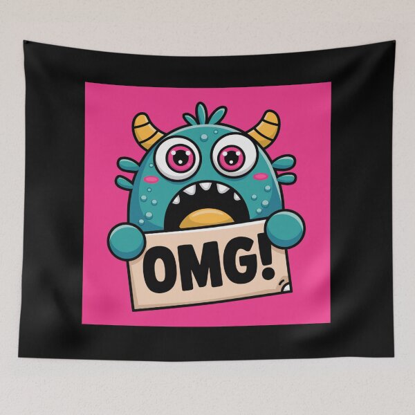 Item preview, Cute OMG Funny Alien-looking Monster designed and sold by pinkycherry.