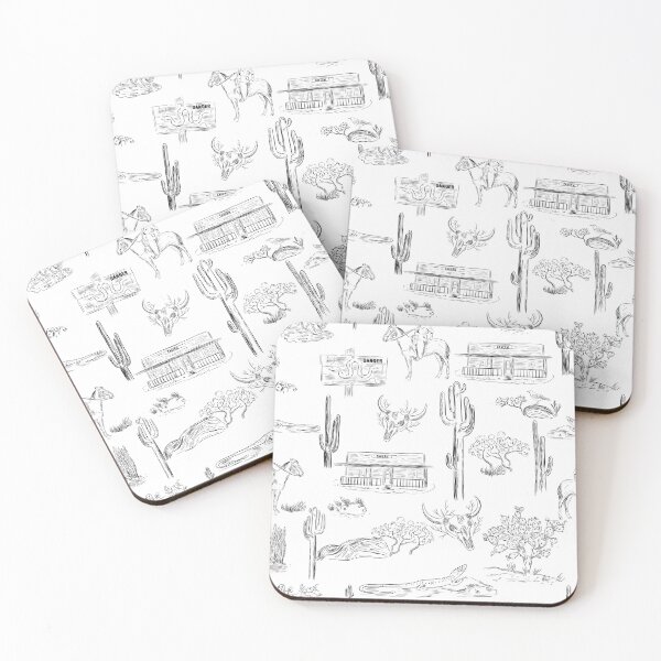 Item preview, Western Toile De Jouy Black White &Vintage Cowboy Toile &Old Western Toile designed and sold by aneladesigns.