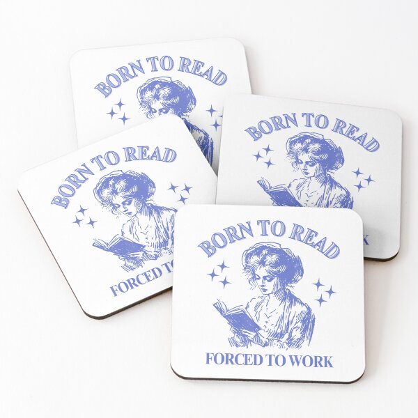 Item preview, Born To Read Forced To Work Woman Reading Bookish Comic designed and sold by LoveMingle.