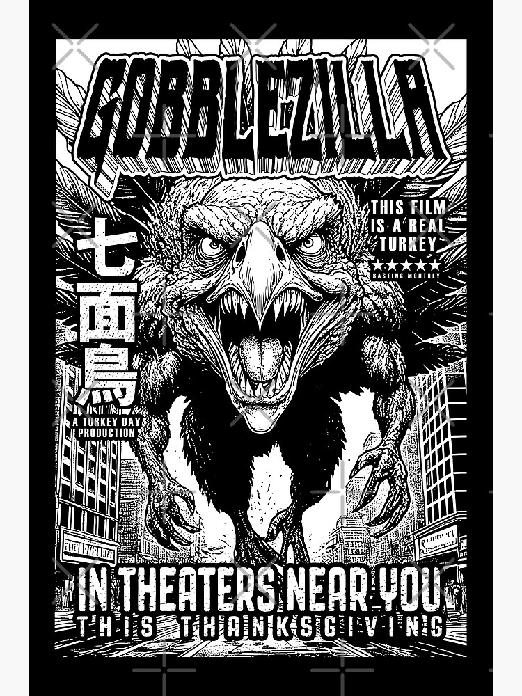 Gobblezilla Funny Thanksgiving Turkey Day Monster Movie
