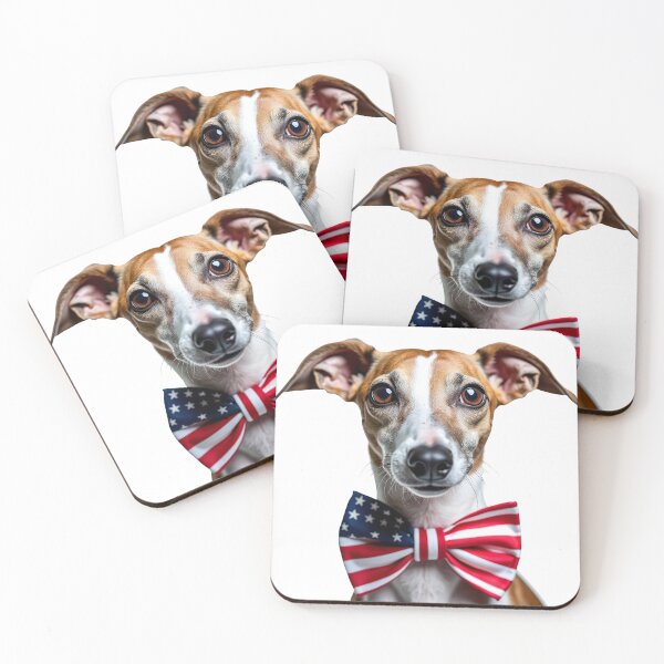 Item preview, Funny cool Italian Greyhound dog wearing a USA flag bow tie designed and sold by LazyOwlStore.
