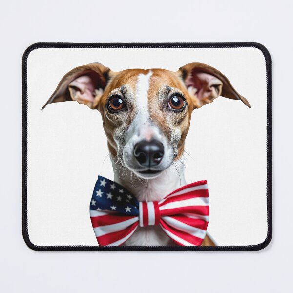 Item preview, Funny cool Italian Greyhound dog wearing a USA flag bow tie designed and sold by LazyOwlStore.