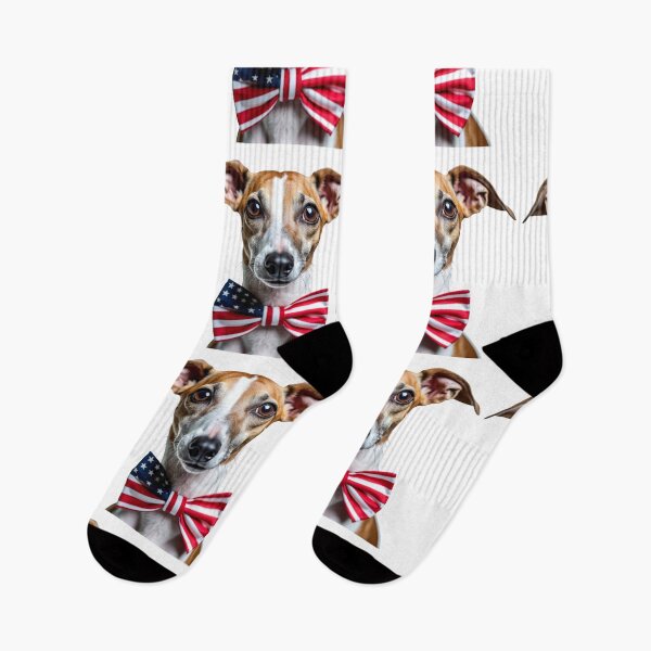 Item preview, Funny cool Italian Greyhound dog wearing a USA flag bow tie designed and sold by LazyOwlStore.
