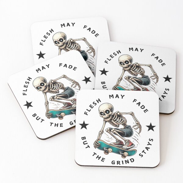 Item preview, Skateboarding Skeleton Grind Slogan Design designed and sold by MoonMonkeyNbear.