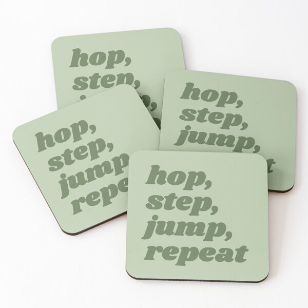 Item preview, Hop, step, jump, repeat - green triple jump quote designed and sold by Cre8iveCat.