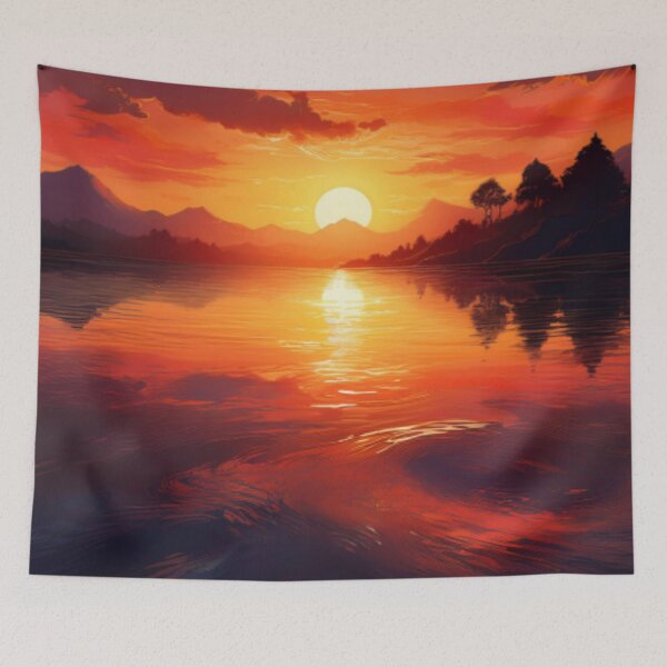 Item preview, Sunset Reflection Over Calm Waters – Serene View designed and sold by RaiyaTees.