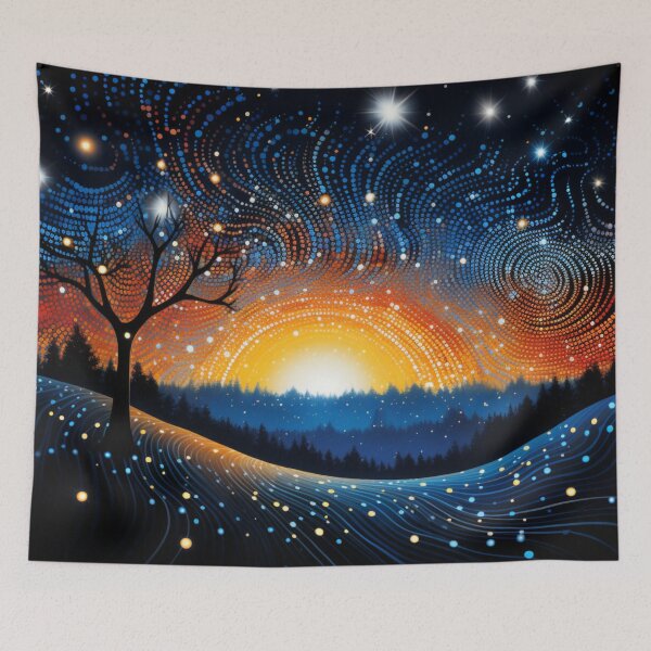 Item preview, Aboriginal Inspired Dot Art - After Darkness Comes Dawn designed and sold by GrinGalore.