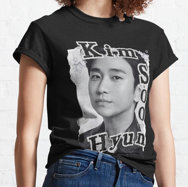 Item preview, Kim Soo-hyun Collage: Elegant Black and White designed and sold by AJUNICE STUDIO.