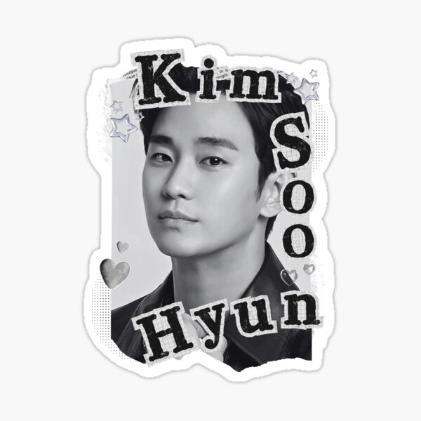Item preview, Kim Soo-hyun Collage: Elegant Black and White designed and sold by AJUNICE STUDIO.