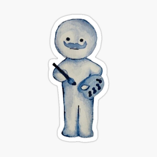watercolour smiski Sticker
