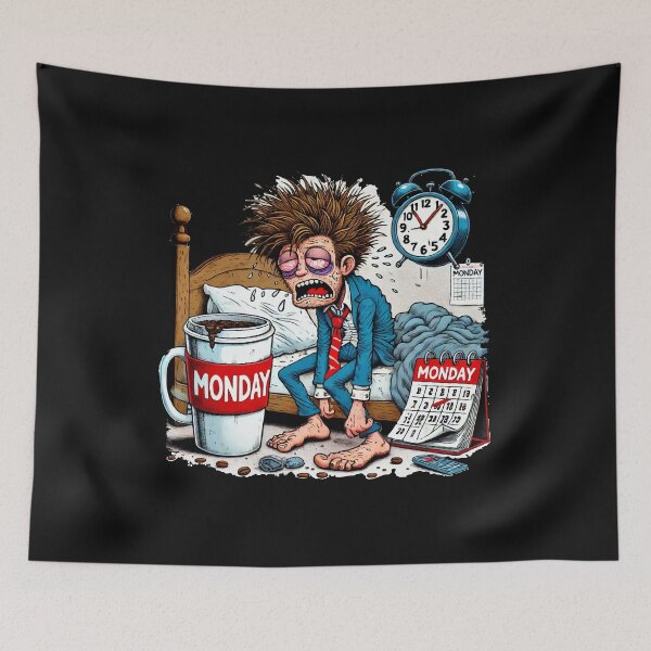 Item preview, Monday Morning Madness – Funny Cartoon for Office designed and sold by Pixelmaker01.