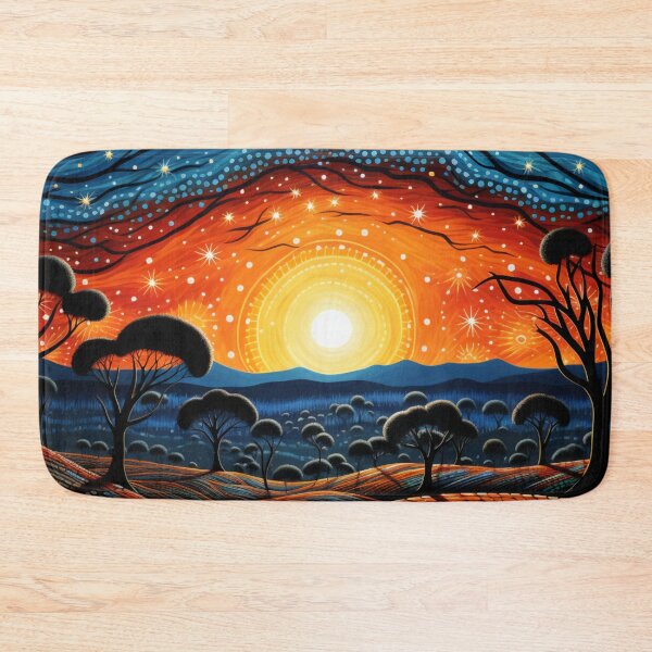 Item preview, Aboriginal Inspired Dot Art - Dawn Of The Australian Outback designed and sold by GrinGalore.