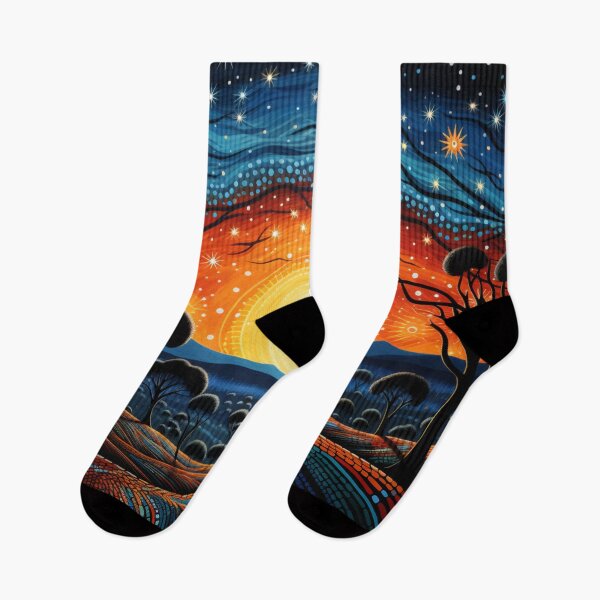 Item preview, Aboriginal Inspired Dot Art - Dawn Of The Australian Outback designed and sold by GrinGalore.