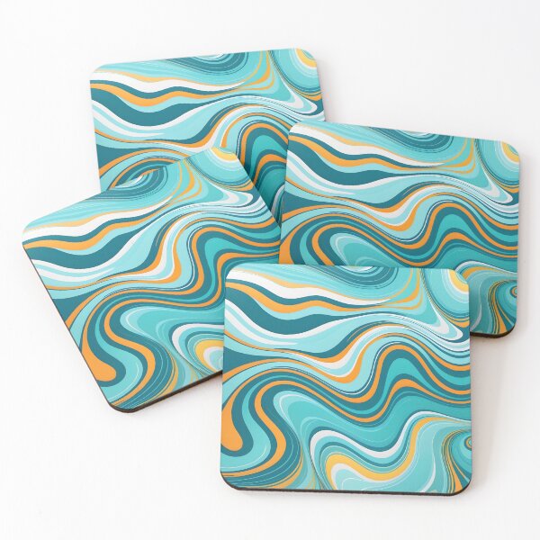 Item preview, Modern Retro Swirls Looks Like Liquid Paint Abstract Art Pattern 1 of 4 designed and sold by Beachy.