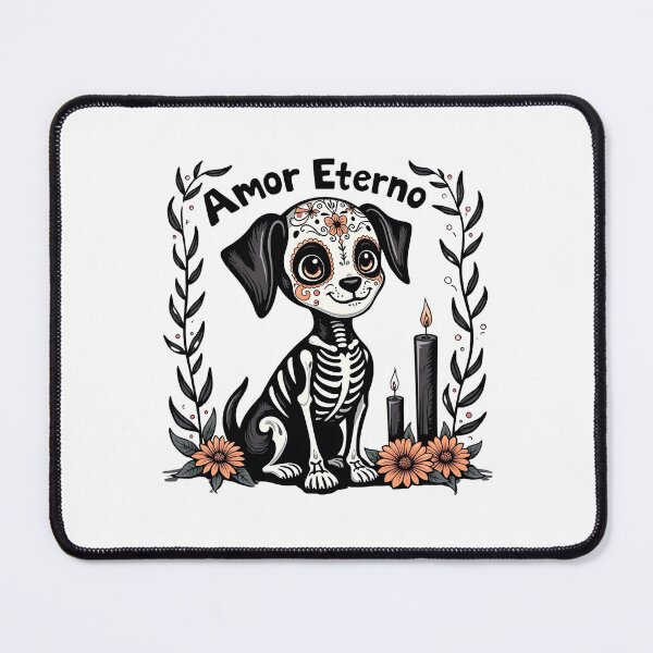 Item preview, Amor Eterno "Calavera Dog" - Dia de los Muertos Celebration T-shirt designed and sold by AI-volution.