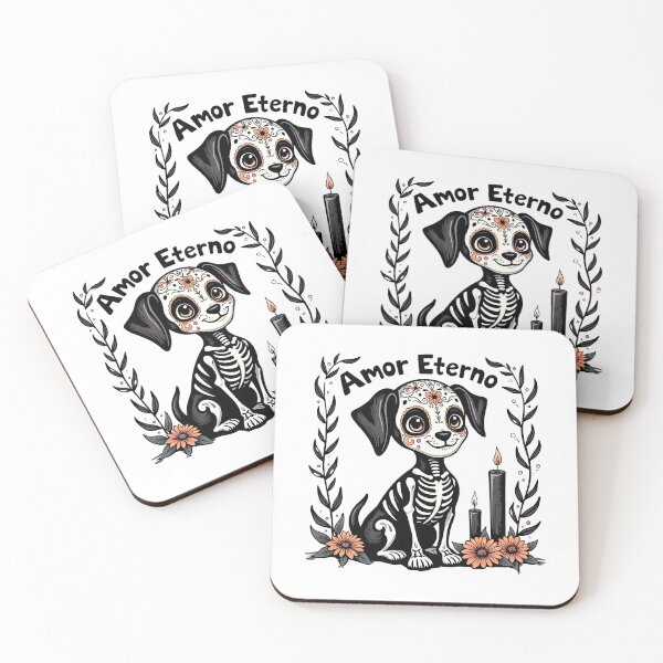 Item preview, Amor Eterno "Calavera Dog" - Dia de los Muertos Celebration T-shirt designed and sold by AI-volution.