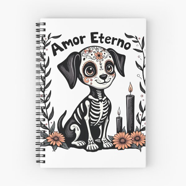 Item preview, Amor Eterno "Calavera Dog" - Dia de los Muertos Celebration T-shirt designed and sold by AI-volution.