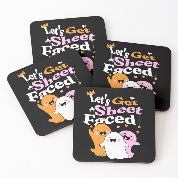 Item preview, Let’s Get Sheet-Faced Ghost T-Shirt – Funny Halloween Party Tee designed and sold by WartonnoArt.